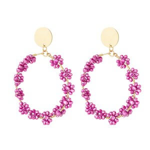 Earrings with bunches of flowers